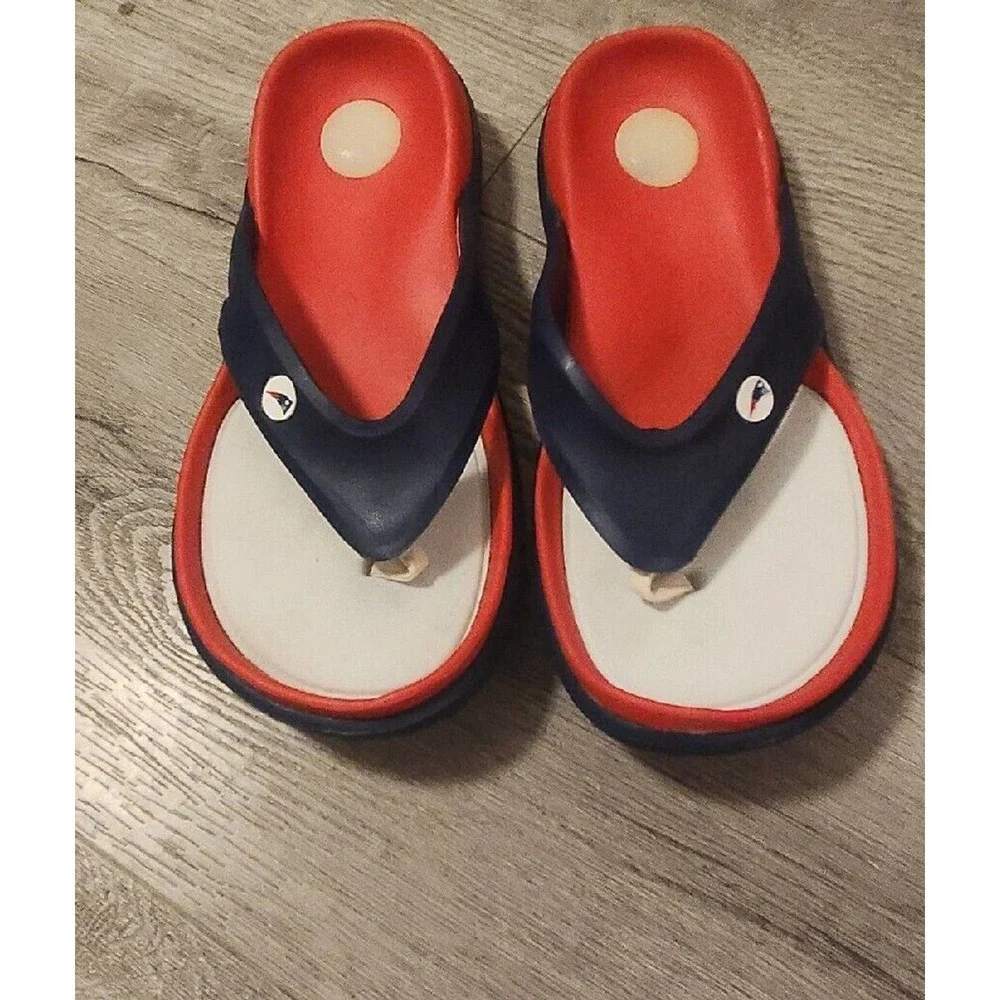 NEW ENGLAND PATRIOTS‎ SLIP SANDALS FLIP FLOPS HAWAIIAN JELLY W10/M8